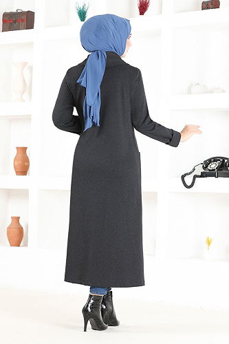 moda selvim Overcoat NYA2411-M Anthracite - Thumbnail