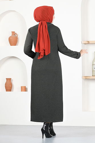 moda selvim Overcoat NYA2411-M Khaki - Thumbnail