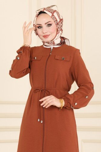 moda selvim PL8041 رملي ملابس قصيره - Thumbnail
