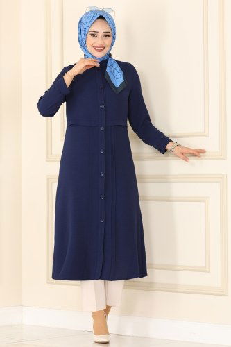 P.L. - Overcoat PL8069 Navy Blue