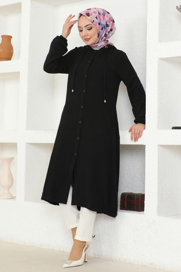 Modaselvim BIG SEASON DISCOUNT Overcoat PL9059 Black