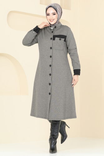 moda selvim Overcoat PL9081 Beige - Thumbnail