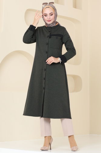 P.L. - Overcoat PL9081 Khaki