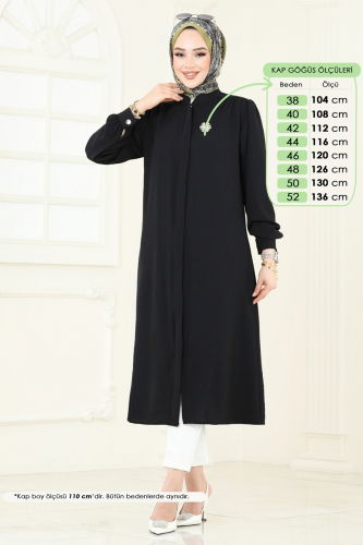 moda selvim كاب أسود PL9132 - Thumbnail