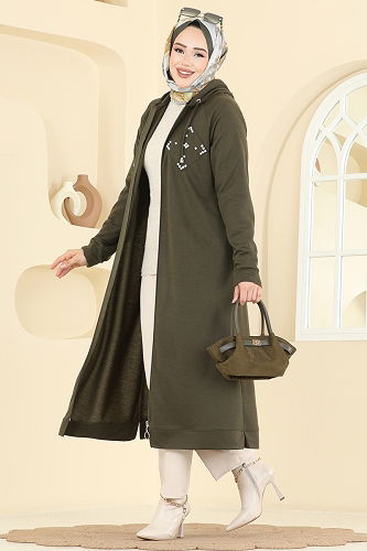 moda selvim كاب اخضر عفني PL9186 - Thumbnail