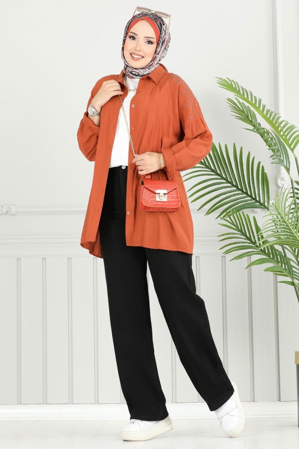Modaselvim Pantolon Palazzo Kot Pantolon 4606DRN1147 Siyah Kot