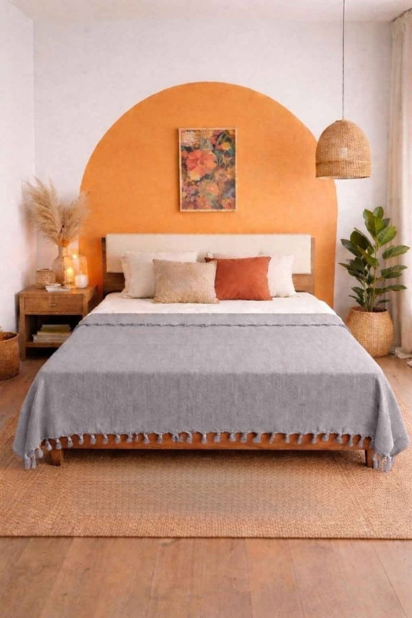 Modaselvim EV YAŞAM Pamuk Pike Çift Kişilik 8528BLH1197 Gri