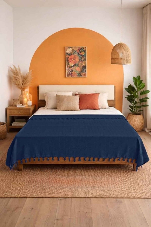 Modaselvim EV YAŞAM Pamuk Pike Çift Kişilik 8528BLH1197 Laci