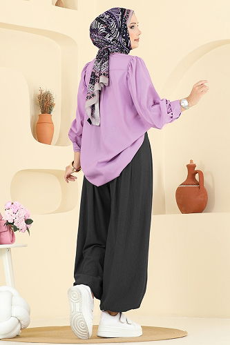 moda selvim Pants 0001ERK1158 Black - Thumbnail