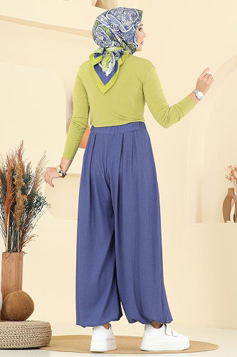 moda selvim Pants 0001ERK1158 Indigo - Thumbnail