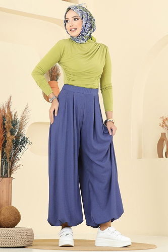 moda selvim بنطلون ازرق 0001ERK1158 - Thumbnail