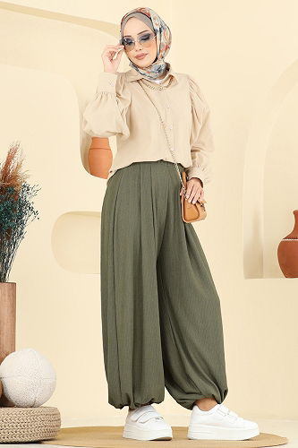moda selvim Pants 0001ERK1158 Khaki - Thumbnail