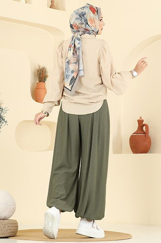 moda selvim Pants 0001ERK1158 Khaki - Thumbnail