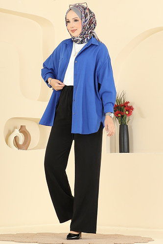 moda selvim بنطلون أسود 0001ORG1169 - Thumbnail