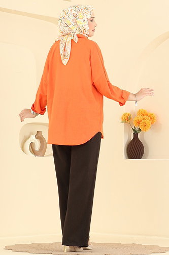 moda selvim بنطلون بني 0001ORG1169 - Thumbnail
