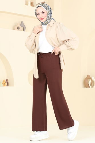 moda selvim Pants 0006MR1078 Brown - Thumbnail