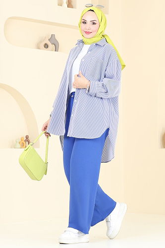 moda selvim Pants 0006MR1078 Indigo - Thumbnail