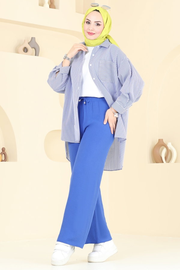 Pants 0006MR1078 Indigo - Moda Selvim