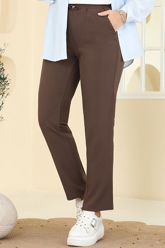 moda selvim Pants 0650ERK1158 Brown - Thumbnail