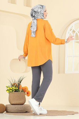 moda selvim بنطلون رمادي 0650ERK1158 - Thumbnail