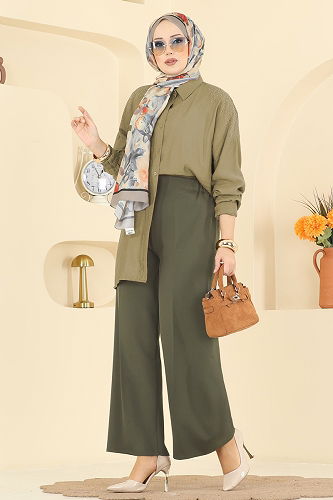 moda selvim Pants 0651ERK1158 Light Khaki - Thumbnail