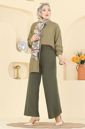 moda selvim Pants 0651ERK1158 Light Khaki - Thumbnail