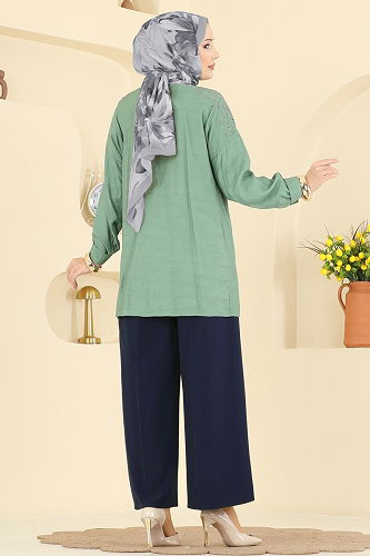 moda selvim Pants 0651ERK1158 Navy Blue - Thumbnail