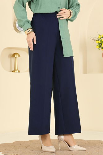 moda selvim Pants 0651ERK1158 Navy Blue - Thumbnail