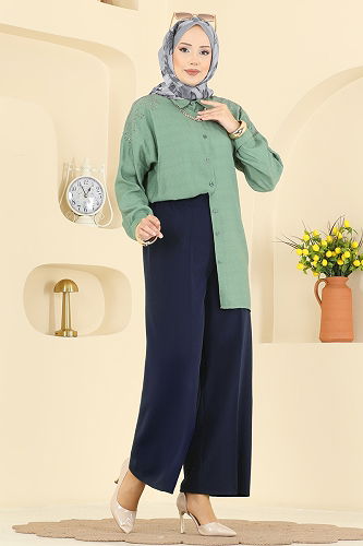 moda selvim بنطلون كحلي 0651ERK1158 - Thumbnail