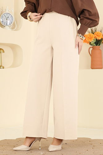 moda selvim Pants 0651ERK1158 Stone - Thumbnail