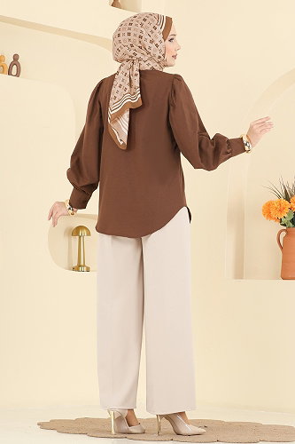 moda selvim بنطلون بيج 0651ERK1158 - Thumbnail