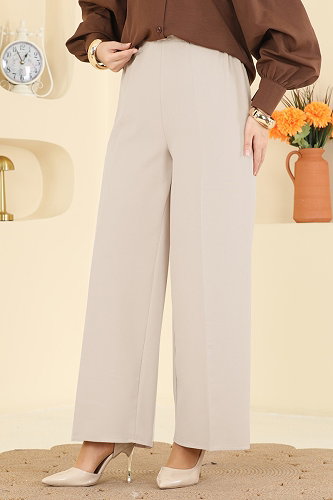 moda selvim بنطلون بيج 0651ERK1158 - Thumbnail