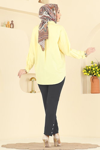 moda selvim بنطلون رمادي غامق 0652ERK1158 - Thumbnail