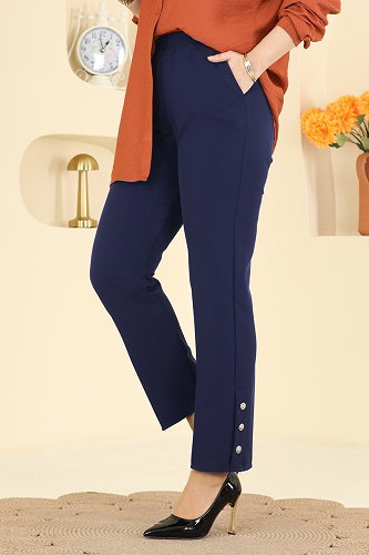 moda selvim بنطلون كحلي 0652ERK1158 - Thumbnail
