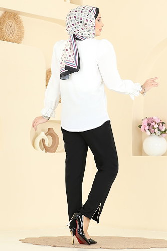 moda selvim Pants 0653ERK1158 Black - Thumbnail