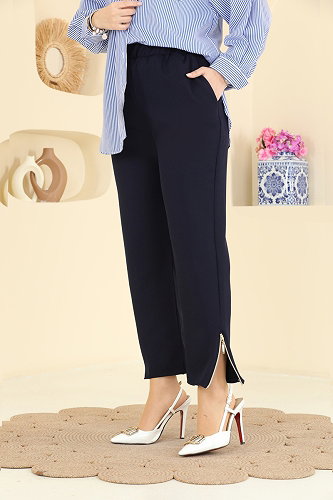 moda selvim Pants 0653ERK1158 Navy Blue - Thumbnail