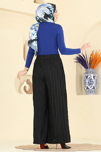 moda selvim بنطلون أسود 0654ERK1158 - Thumbnail