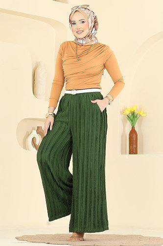 moda selvim Pants 0654ERK1158 Khaki - Thumbnail