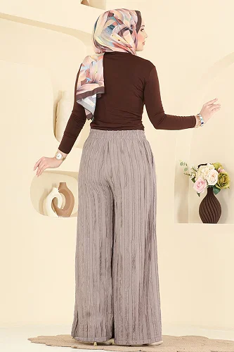 moda selvim بنطلون بيج 0654ERK1158 - Thumbnail