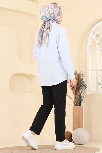 moda selvim Pants 0884ART1138 Black - Thumbnail