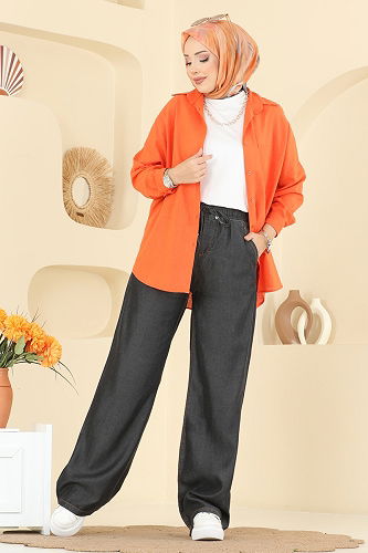 moda selvim Pants 1001ETT926 Black - Thumbnail