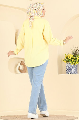 moda selvim بنطلون أزرق فاتح 1006MT581 - Thumbnail