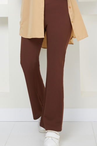 moda selvim Pants 10072ETT926 Brown - Thumbnail