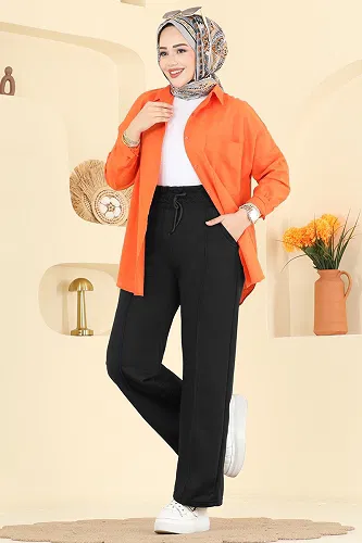 moda selvim Pants 1016ETT926 Black - Thumbnail