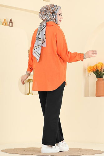 moda selvim بنطلون أسود 1016ETT926 - Thumbnail