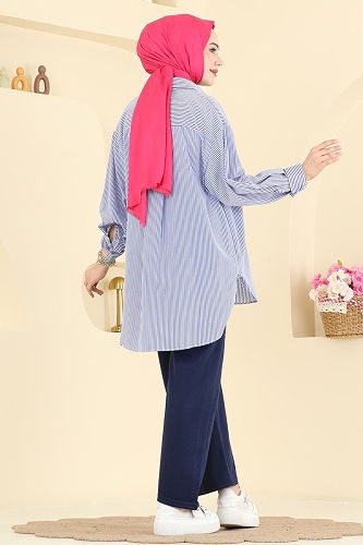 moda selvim Pants 1016ETT926 Navy Blue - Thumbnail