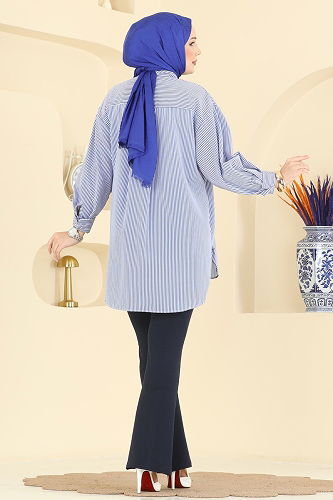 moda selvim بنطلون كحلي 1106BRZ597 - Thumbnail