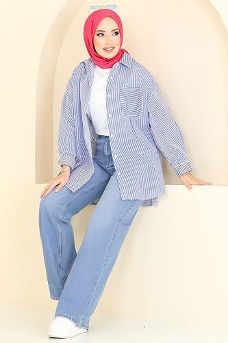 moda selvim Pants 11071PGS1067 Denim - Thumbnail