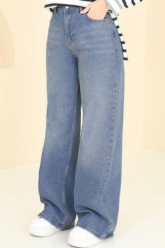 moda selvim Pants 11071PGS1067 Washed Jeans - Thumbnail