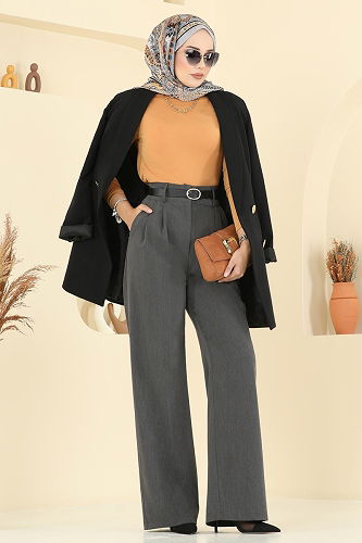 moda selvim Pants 20101ABK1075 Anthracite - Thumbnail